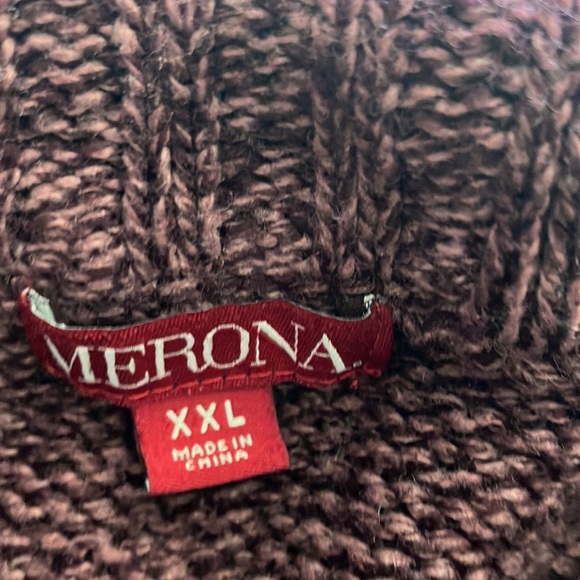 Y2k MERONA MULBERRY PURPLE LONG SWEATER SIZE XXL (MEDIUM) JUNIORS - Picture 5 of 9